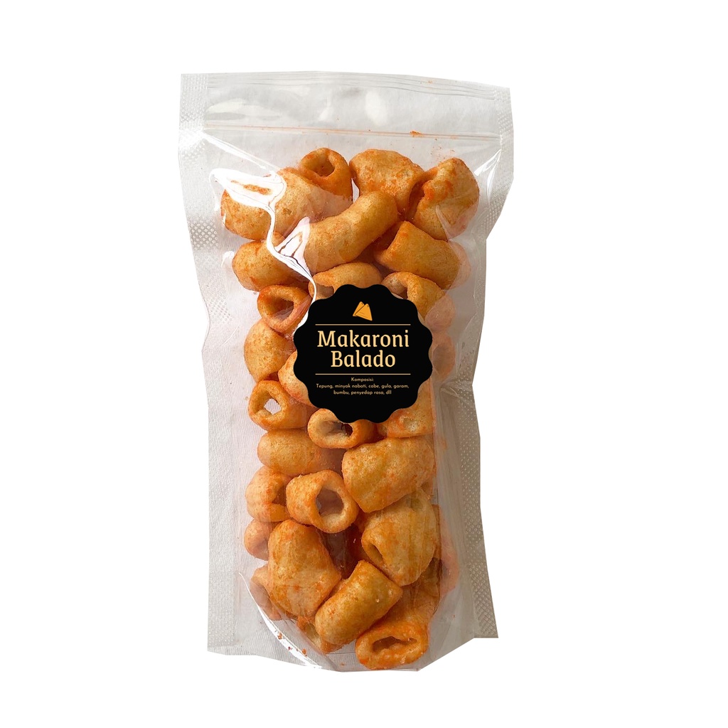 [DELISH SNACKS] Makaroni Besar Asin / Balado (S) 30gr / Snack Cemilan Camilan Murah / Asin Gurih Pedas