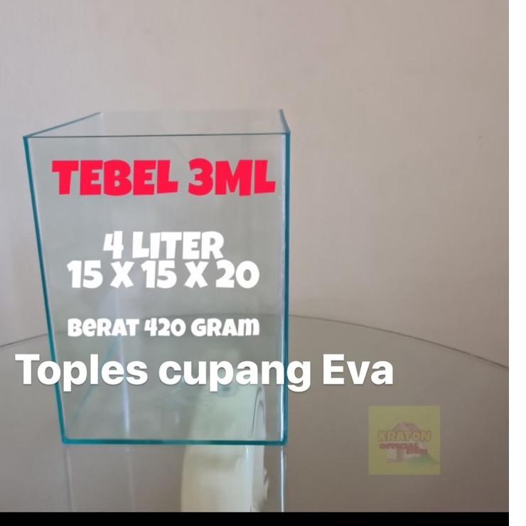 ☺ Aquarium ikan cupang 4 liter & TEBAL 3 ml by JURAGAN TOPLES ♣