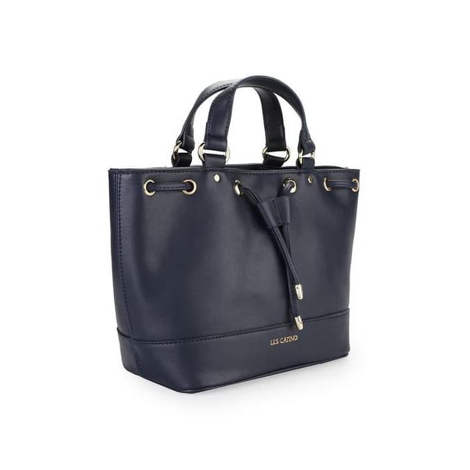 Siap Kirim ..! Les Catino Tas Wanita Lovina Drawstring Navy Blue .,.,.