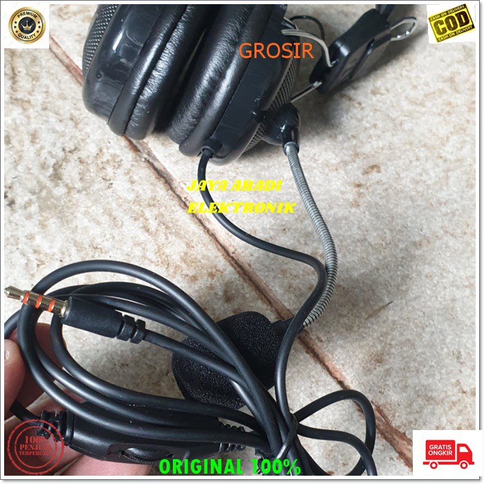 J323 HEADSET GAME HEADPHONE BANDO YOUTUBER GAMING HANDSFREE CALL HEADPHONES KABEL KOMPUTER PC MICROPHONE HP HANDPHONE MIC CPU GADGET LAPTOP SUARA AUDIO SOUND SISTEM GADGET UNIVERSAL  BISA BUAT REKAM VIDEO KAYA YOUTUBER BISA BUAT KE PC BISA HP