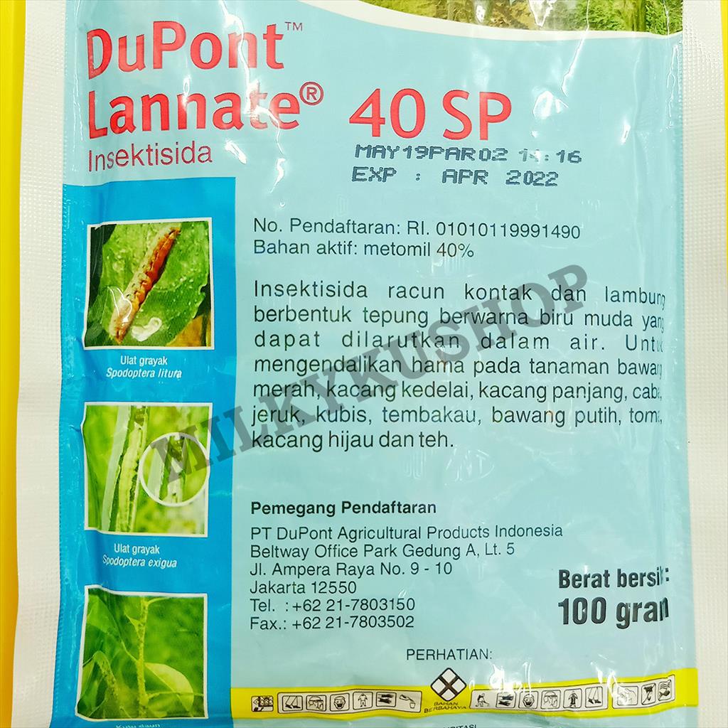 DUPONT LANNATE BIRU 40 SP 100 GRAM PER SACHET INSEKTISIDA