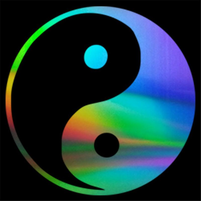 stiker mobil Sticker yin yang taiji cina