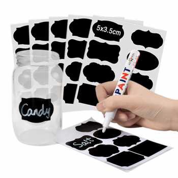 Sticker Label Nama Sticker Toples Bumbu Dapur PVC 5 PCS + Spidol