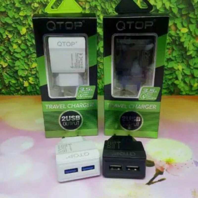 Adapter Charger Batok QTOP 2 Usb 3.5A Quick Fast Charging/Batok QTOP 2Output 3.5A Quick Fast Charging