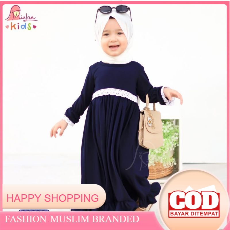 DRESS ANAK YUMMI MIULAN KIDS | GAMIS TERBARU KEKINIAN 1-2 TAHUN BAJU MUSLIM JERSEY STELLA PREMIUM FA