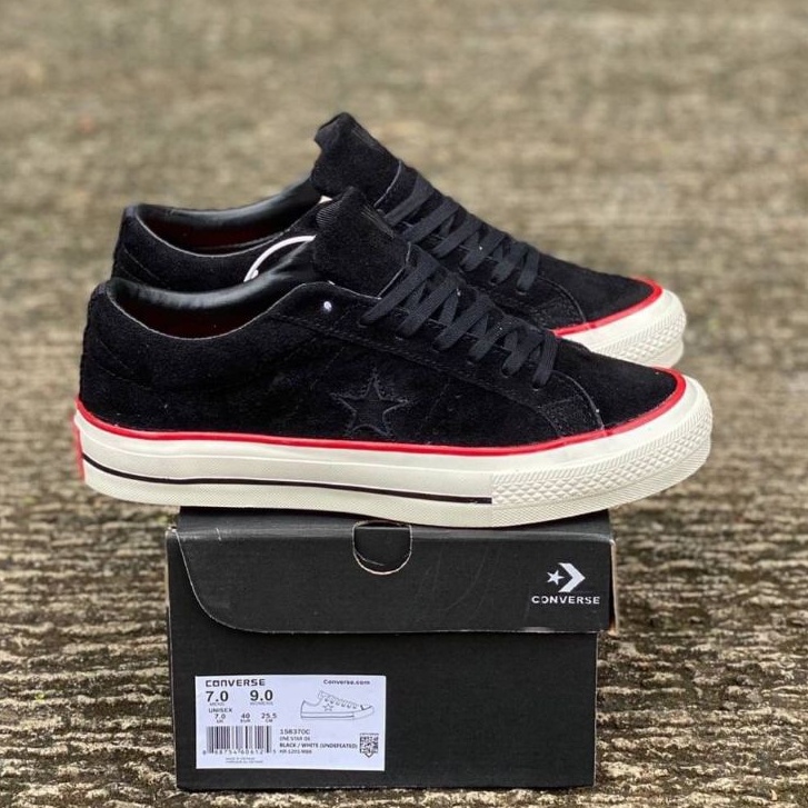 SEPATU CONVERSE ONE STAR SUEDE UNDEFEATED BLACK PREMIUM BNIB GRADE ORIGINAL 100% MADE IN VIETNAM