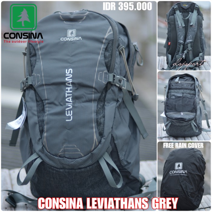 TAS GUNUNG RANSEL CARRIER CONSINA LEVIATHANS ORIGINAL BONUS RAIN COVER