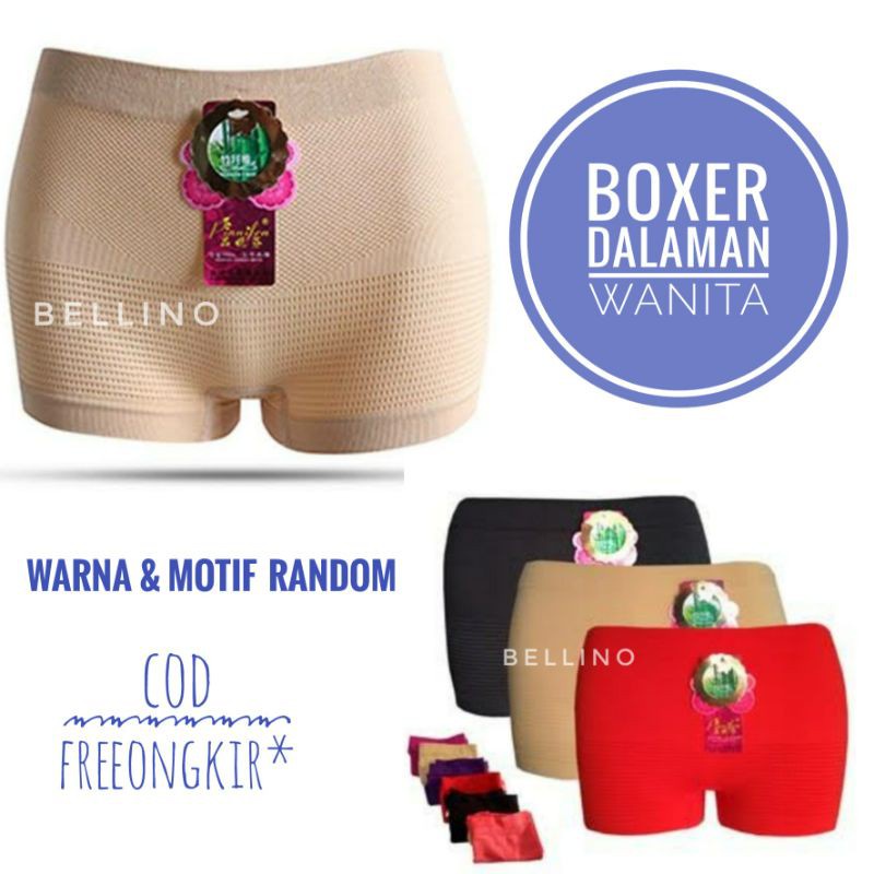CD Boxer Jumbo Celana Dalam Wanita Jumbo Fit XXL Short 2in1 Boxer Wanita Rajut Halus Muat Besar
