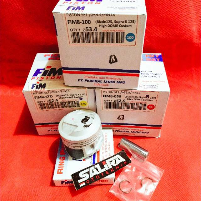 Piston Seher Seker Kit FIM 8 Federal Izumi Pin Pen 13 Diameter 52.45 52.95 53.45 mm FIM8 Karisma Sup