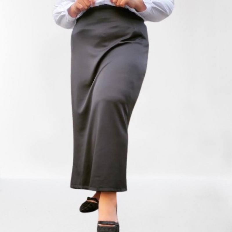ROK SPAN PENDEK 3/4 JUMBO KERJA WANITA SCUBA PREMIUM/ ROK KERJA WANITA PENDEK DAN PANJANG/ ROK SPAN