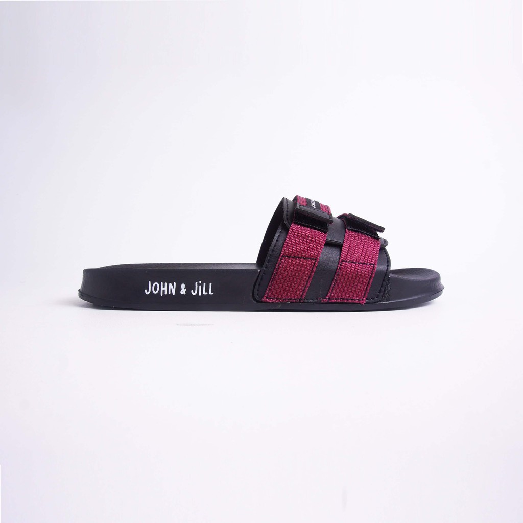 John&amp;Jill Velcra Sandal Maroon