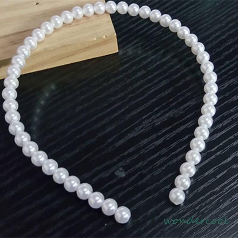 Pearl Headband Headband Aksesoris Rambut Anak Manik-manik Tangan Putri-Won