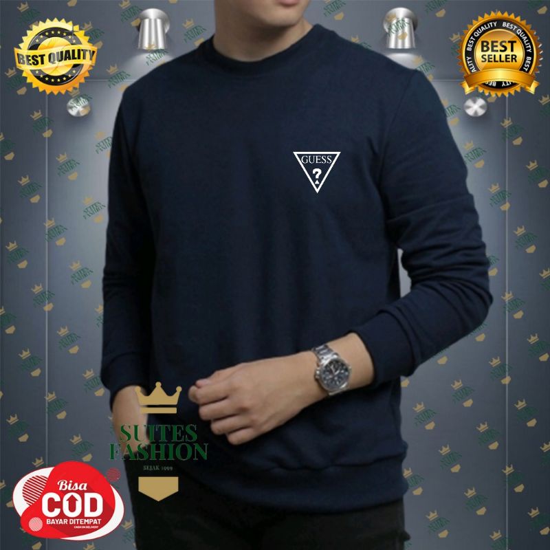 sweater pria guess /wanita distro premium casual premium/bahan berkualitas/adem/nyaman dipakai cocok
