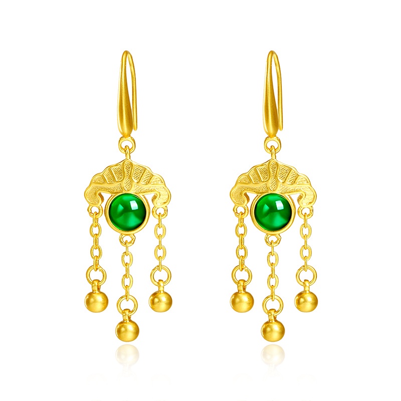 Anting Kait Gantung Lapis Emas Asli Kadar 375 Gaya Korea Untuk Wanita