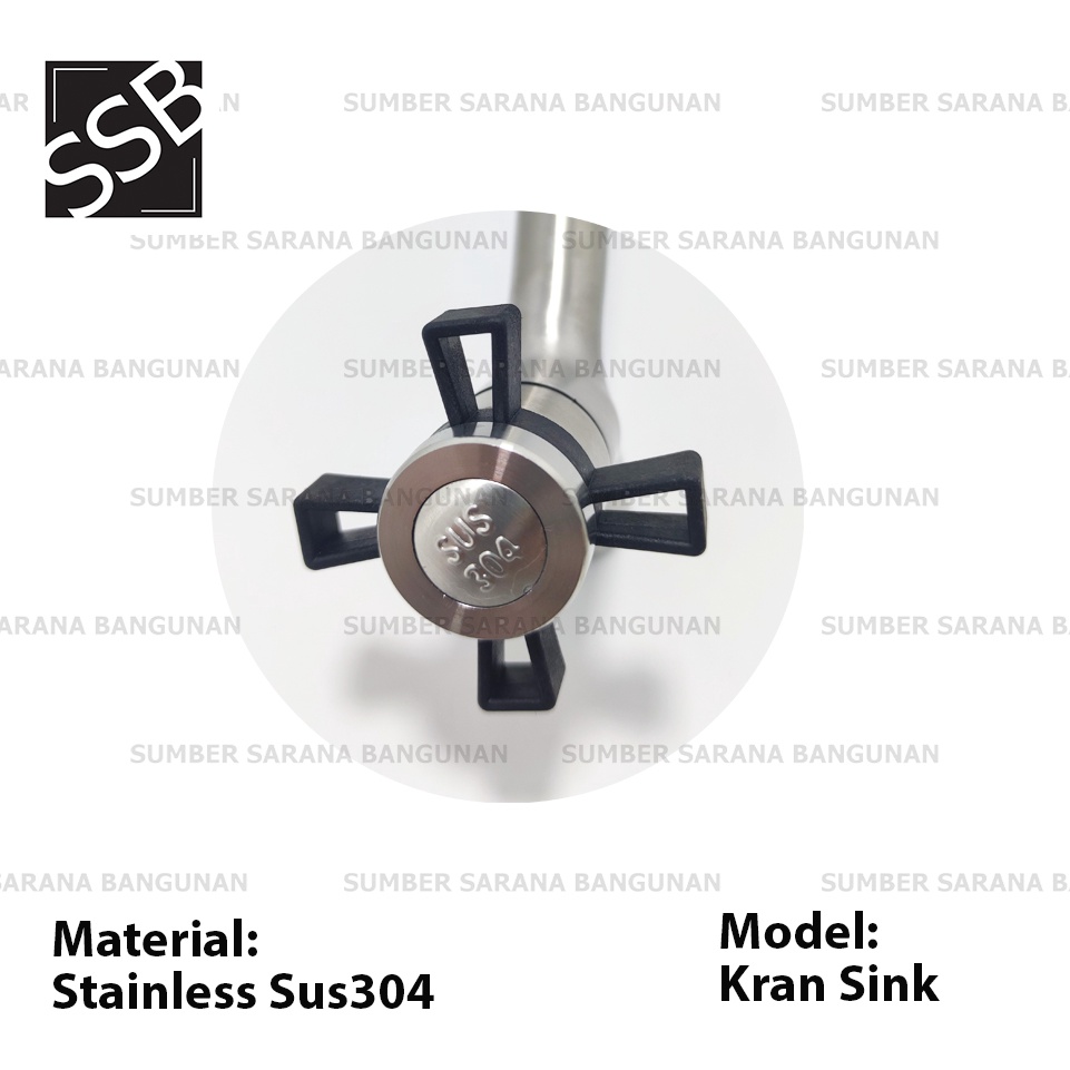 Kran Sink Panjang Stainless Minimalis / Keran Cuci Tangan SUS304 260