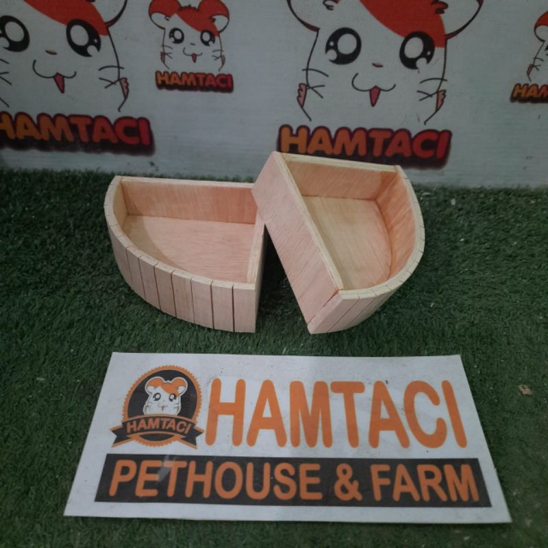 TEMPAT MAKAN HAMSTER KAYU SIKU/WOODEN CRAFT BY HAMTACI