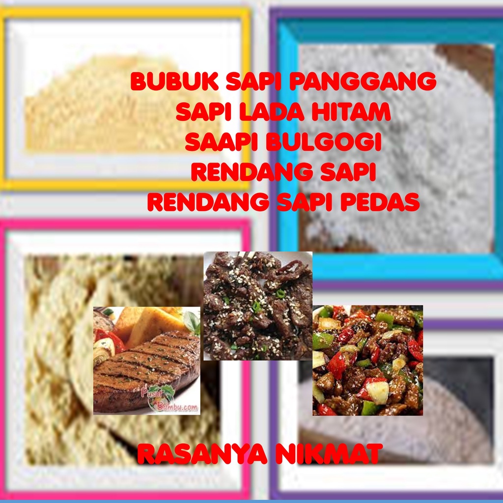 

Bumbu Tabur Sapi Panggang Rasa Sapi Lada Hitam bulgogi | Bubuk Tabur Rendang Sapi Pedas Halal BERKWALITAS PREMIUM | Bumbu Tabur Rasa Sapi Panggang Orange 100 gr Jual Bubuk Tabur Sapi Panggang Murah Enak Aman GAFI