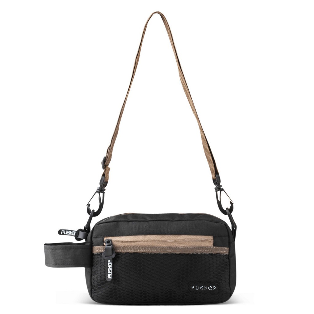 Sling Bag Pria Tas Selempang Mini Handbag Jaring Heja Casual Cowok Cowok Murah Korea Keren Berkualit