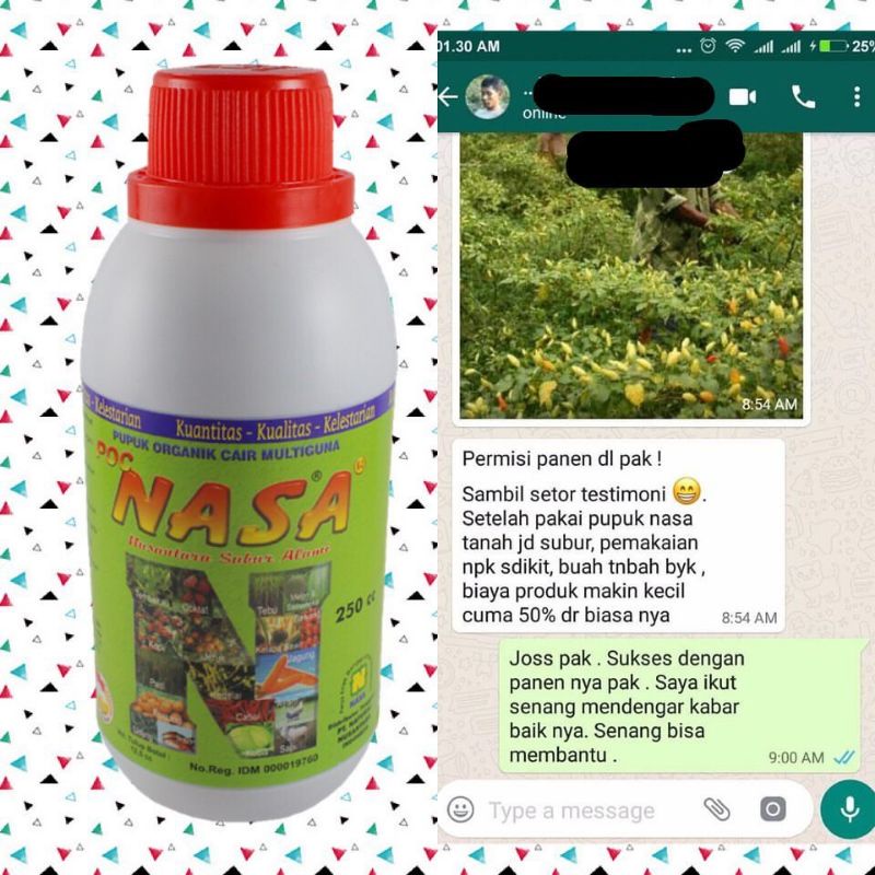 Pupuk Bunga Dan Buah POC NASA 250 CC penyubur Tanaman /Pupuk Nasa Bunga Buah / Pupuk POC Nasa Cair / Pupuk Nasa / Pupuk Tanaman Hias / Pupuk Organik Cair / Pupuk Penyubur Tanaman / Pupuk Semprot Tanaman Sayuran Buah / Pupuk Daun Anti Rontok Bunga Buah