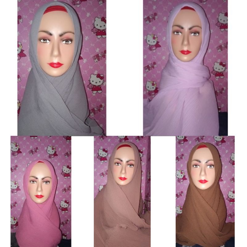 hijab pasmina plisket