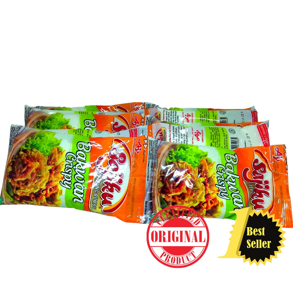 

sajiku tepung bakwan 90g / Tepung Bumbu Bakwan Crispy Sajiku 90 gr 1 renteng isi10