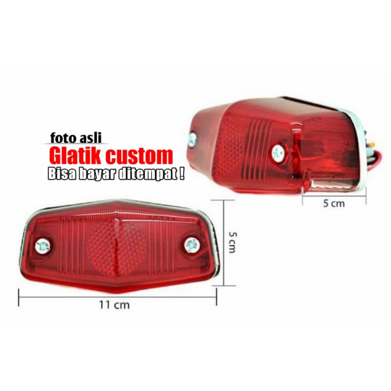 stoplamp bsa bohlam lampu belakang cb100 bsa
