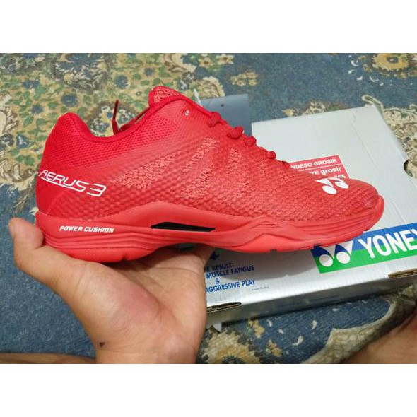 'Terbaru' * Sepatu Badminton Yonex AERUS 3 NEW MERAH by Ndeso Grosir *termurah
