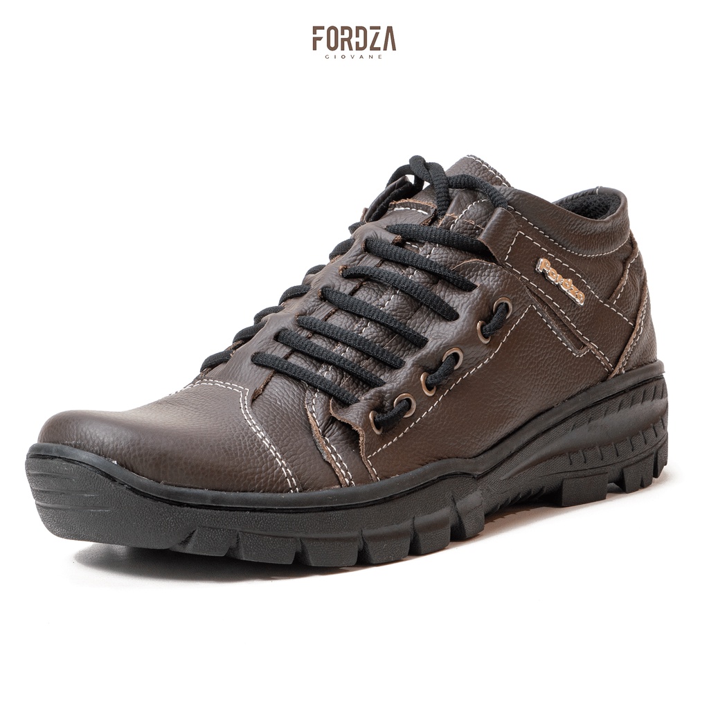 Sepatu Boot Pria Casual Boots Touring Zipper Kulit Asli T001 DP