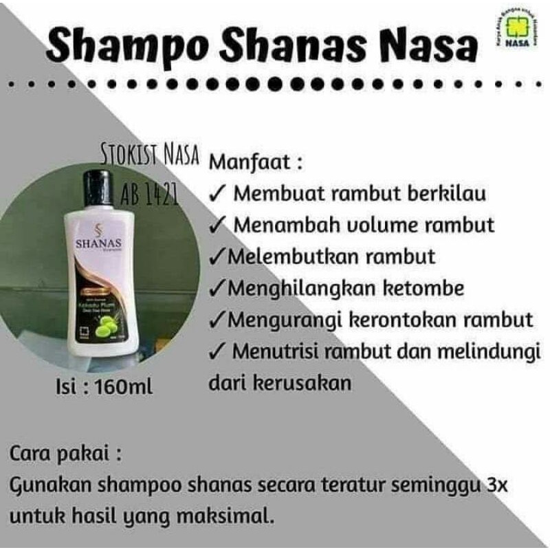 Sampo Shanas Nasa / Sampo Shanas Nasa Anti Kutu / sampo Shanas Nasa Anti Ketombe.