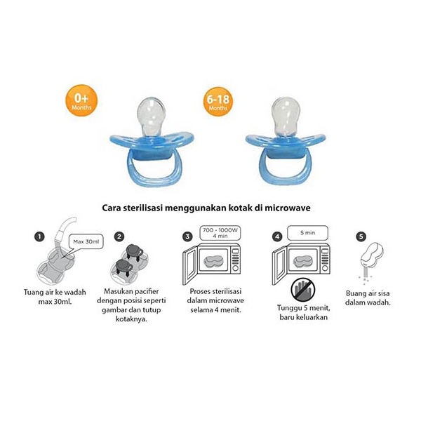 Baby Safe Air Flow Pacifier with Case Silicone Soothers Isi 2pcs Empeng Bayi WHS