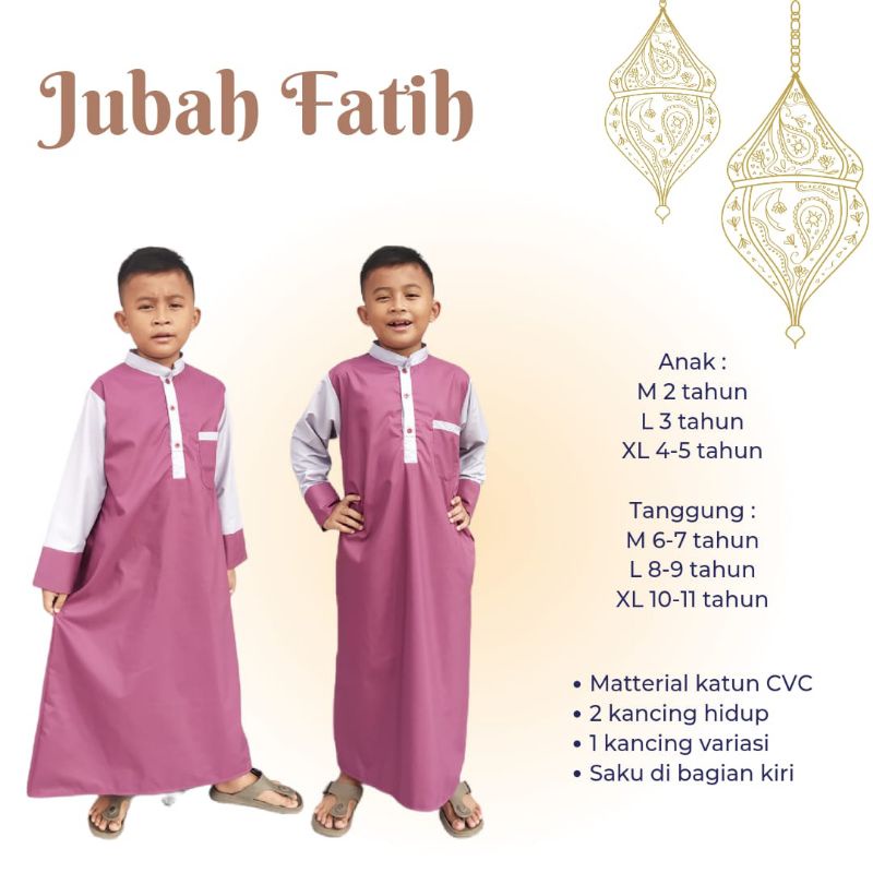 Jubah fatih//jubah anak//jubah