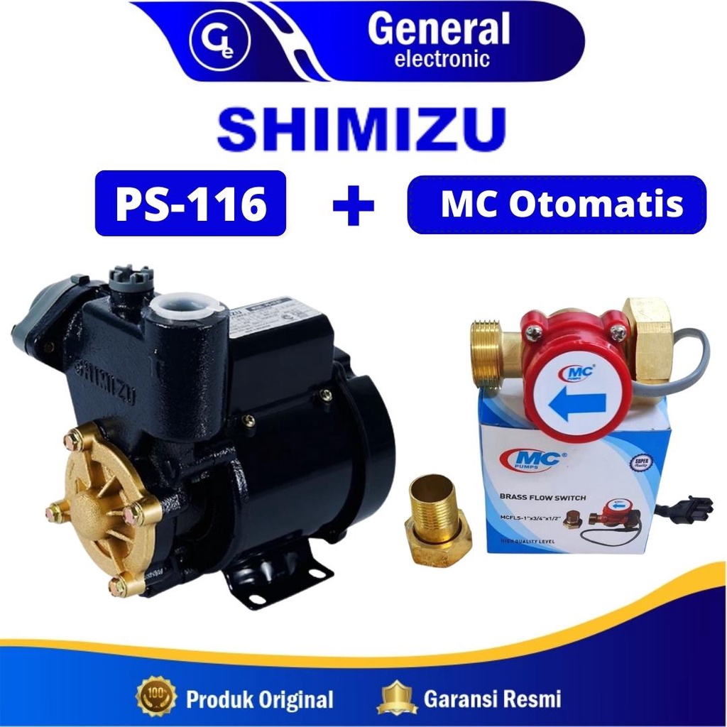 Pompa Air Pendorong Booster Otomatis Shimizu 116 Bit