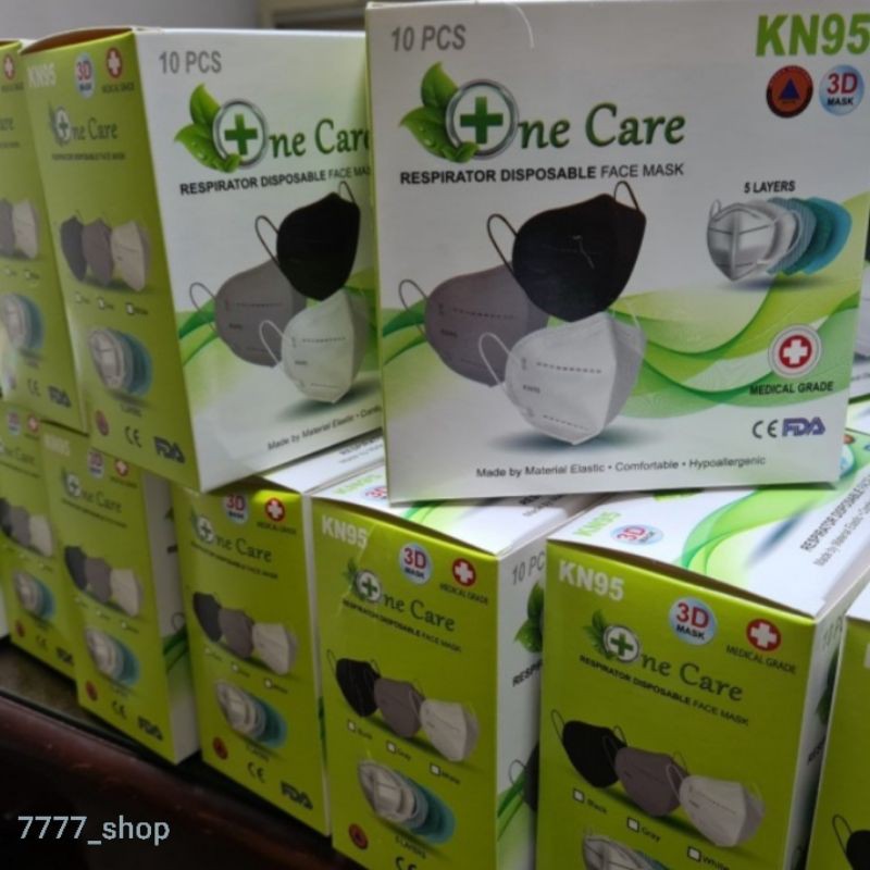 Makser KN95 ONECARE ( HITAM ) 5ply, 10pcs/pack