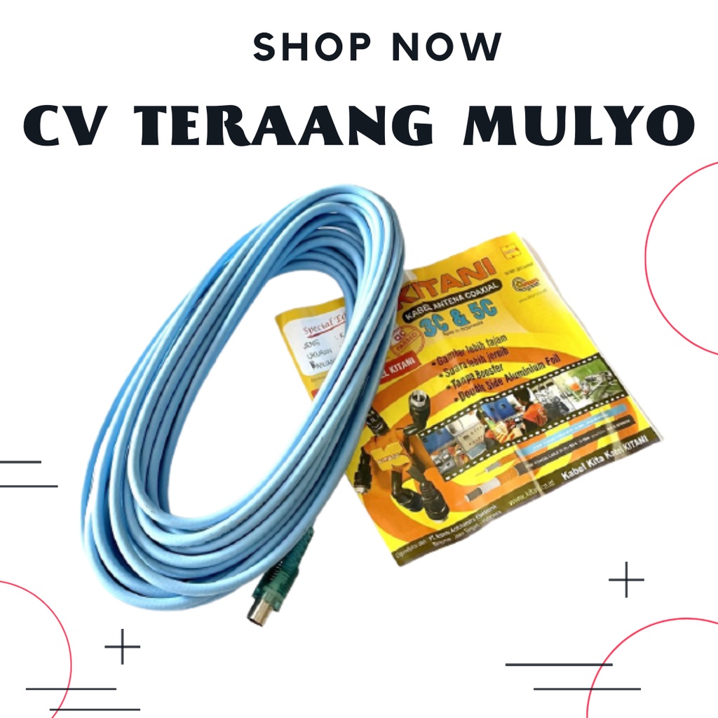 Jual Kabel Antena Tv Coaxial C Panjang Meter Kitani Shopee Indonesia