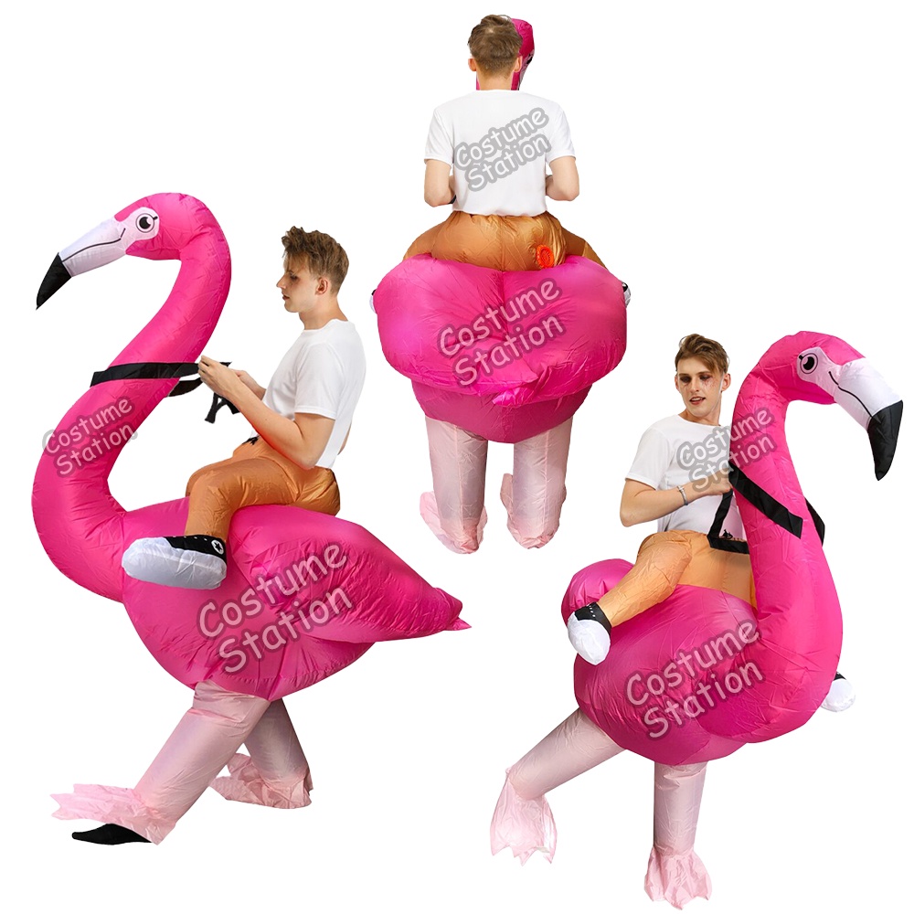 Kostum Flamingo Bird Burung / Costume Animal Hewan Binatang Inflatable pompa angin dewasa