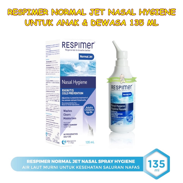 VITA21 RESPIMER /physiomer NORMAL JET NASAL SPRAY HYGIENE UNTUK ANAK DAN DEWASA 135 ML blue exp mar 2024