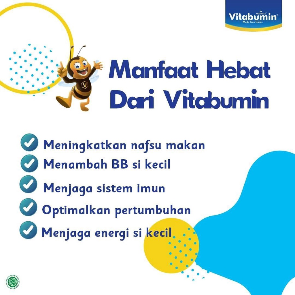 Vitabumin 60ml - Vitami Penambah Nafsu Makan Daya Tahan Tubuh Madu Ikan Gabus Anak