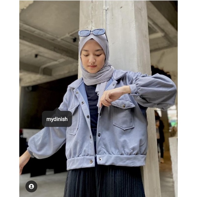 Ayana Pocket oversize - Atasan Wanita berkerah