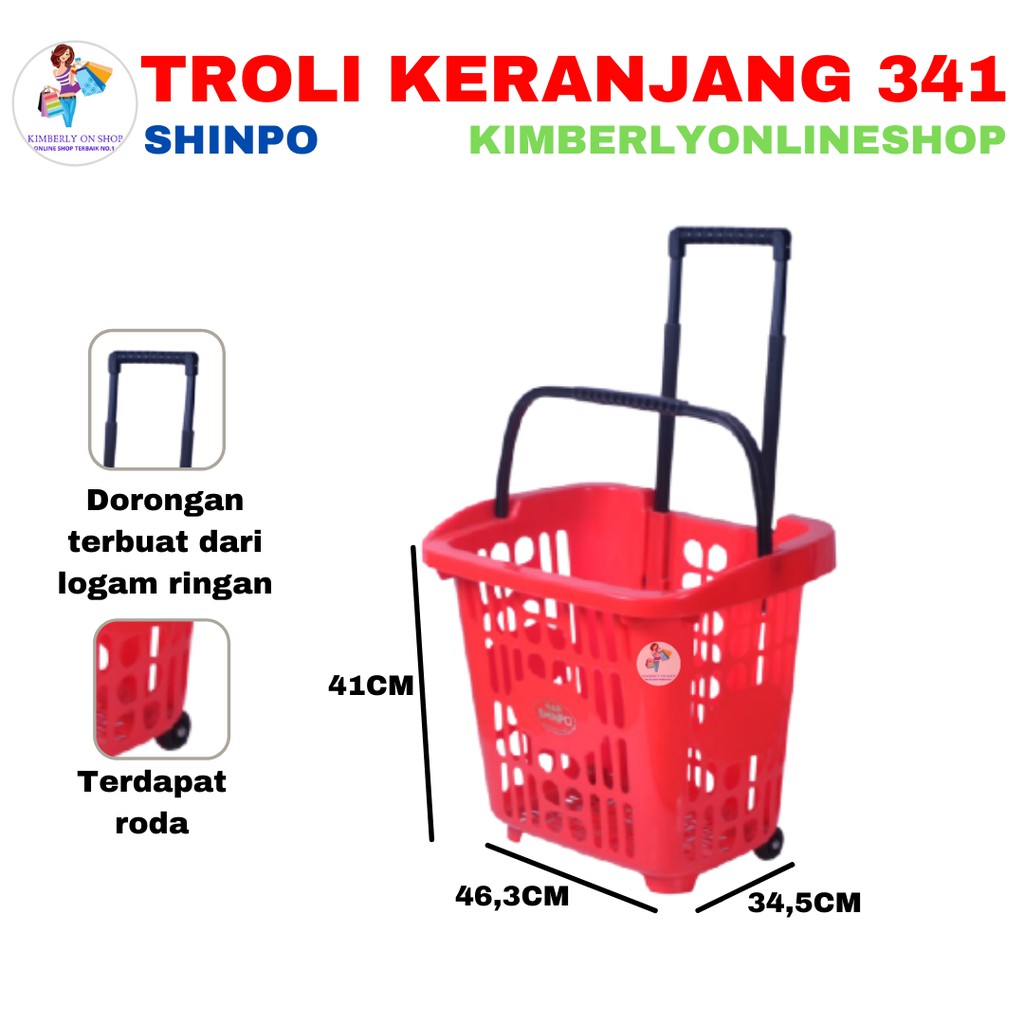 Keranjang Belanja Pasar Supermarket / Troli barang 341 Shinpo