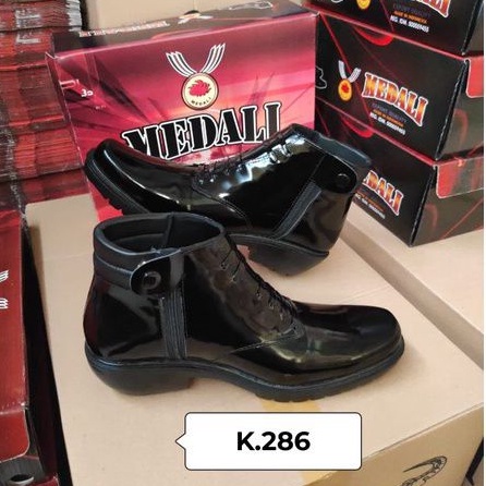 Sepatu kulit pria PDH boots polri TNI security guard PNS sepatu kerja formal tampil lebih keren