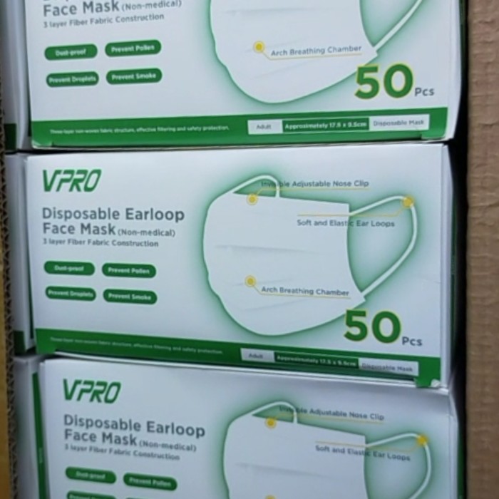 MASKER VPRO 3PLY EARLOOP 1 KOTAK