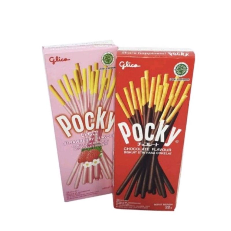 Pocky mini rasa coklat dan strawberry