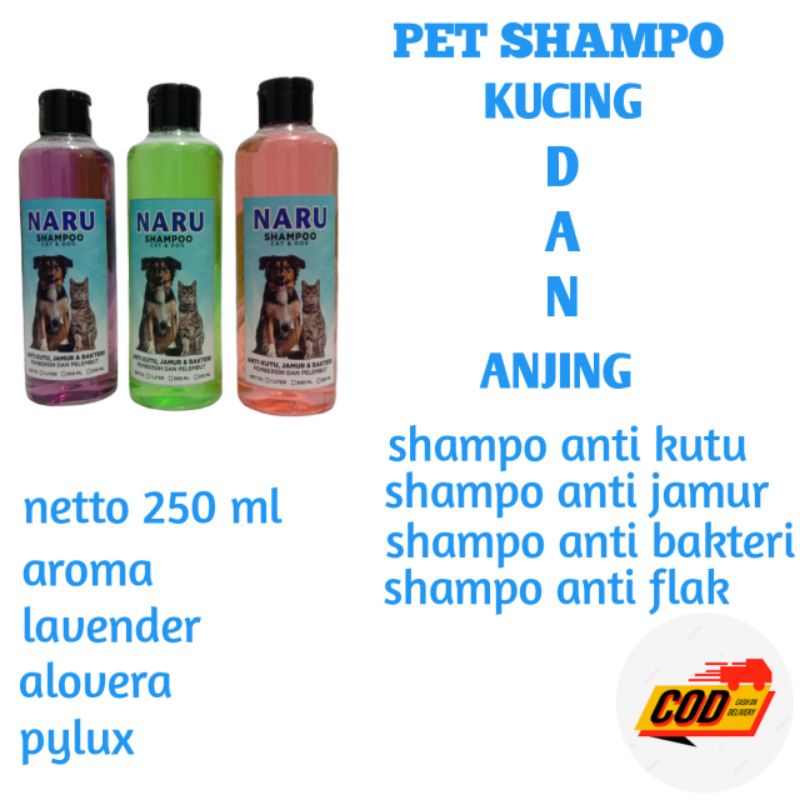 shampoo kucing anjing anti kutu jamur dan bakteri netto 250 ml