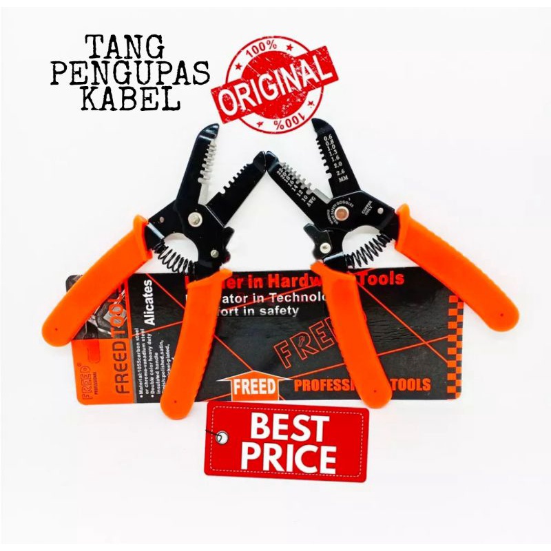 Tang Pengupas Kabel Freed Tools / Tang Potong Kabel / Alat Gunting Pengupas Kabel