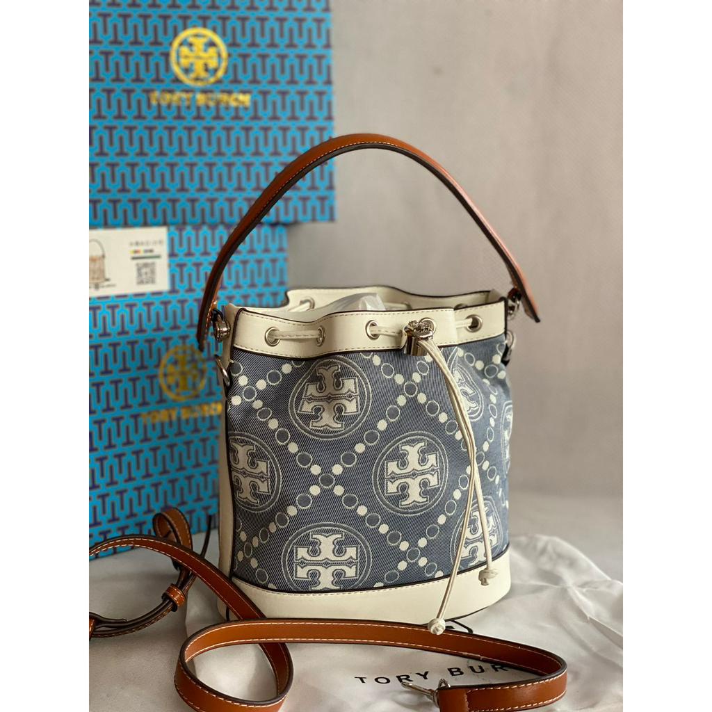 Tas Tangan Tory Burch Bucket Bag Bahan Kanvas Semi Premium