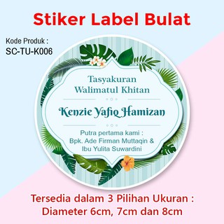 Stiker  Label Khitanan  Anak Sticker  Tumpeng Mini Souvenir 