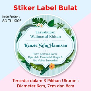  Stiker  Label Khitanan  Anak Sticker  Tumpeng Mini Souvenir 