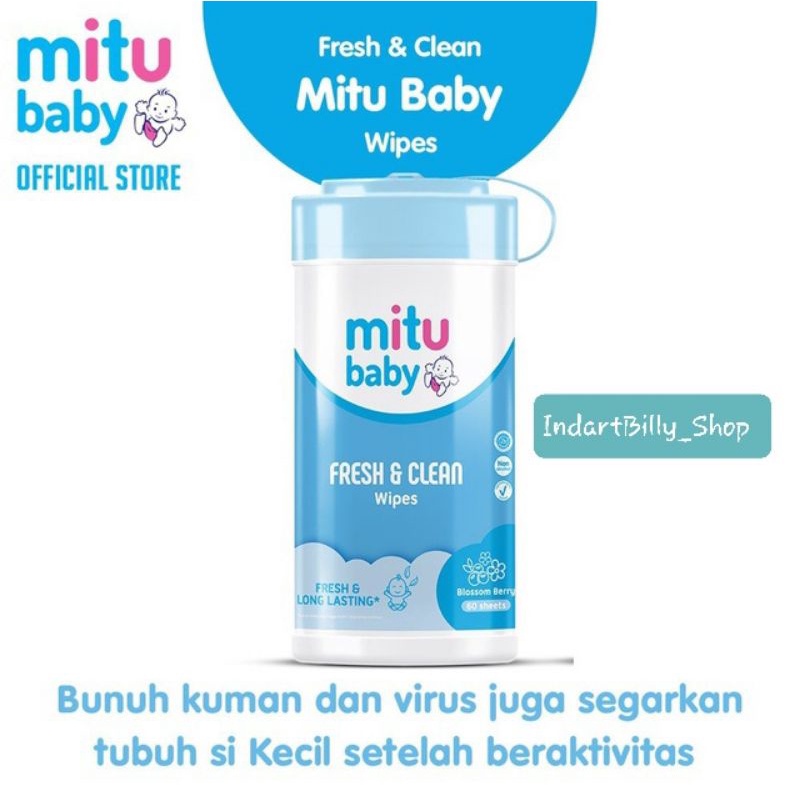 Mitu Baby Wipes Fresh & Clean 60's