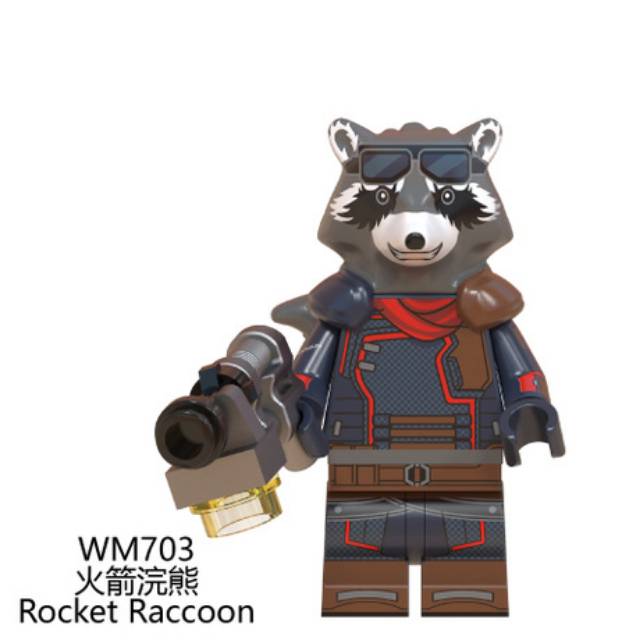 lego rocket raccoon minifigure