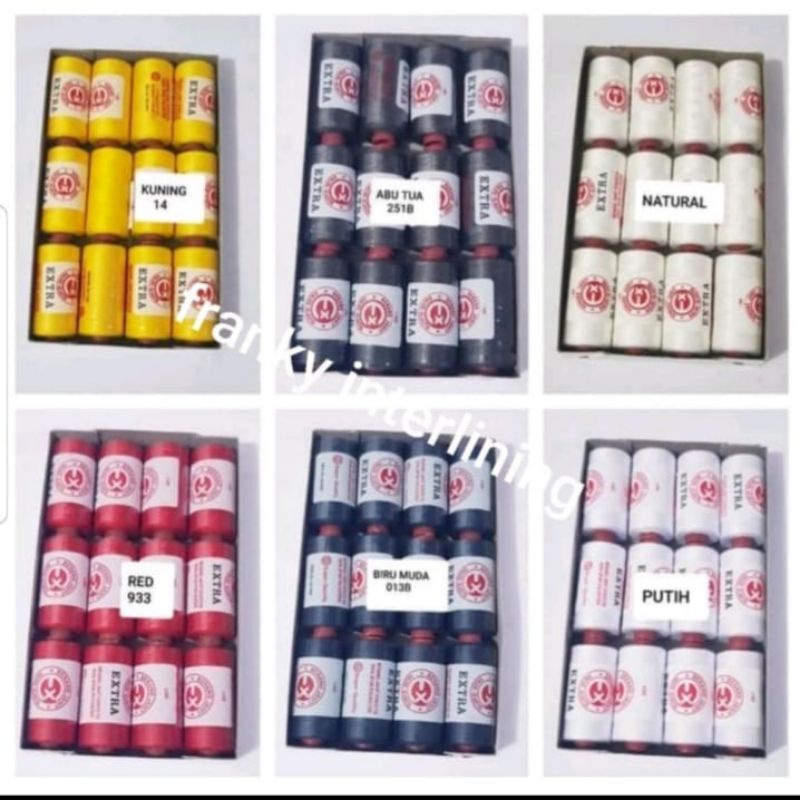 BENANG JAHIT EXTRA HALUS ELASTIS HARGA PER LUSIN